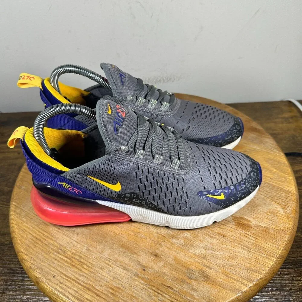 Nike Air Max 270 GS Regency Purple Laser Orange Women's Size 7.5 CI9941-500